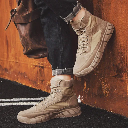 Title 1, Zhongbang Mens Summer Cotton Work Boots, Comfo...