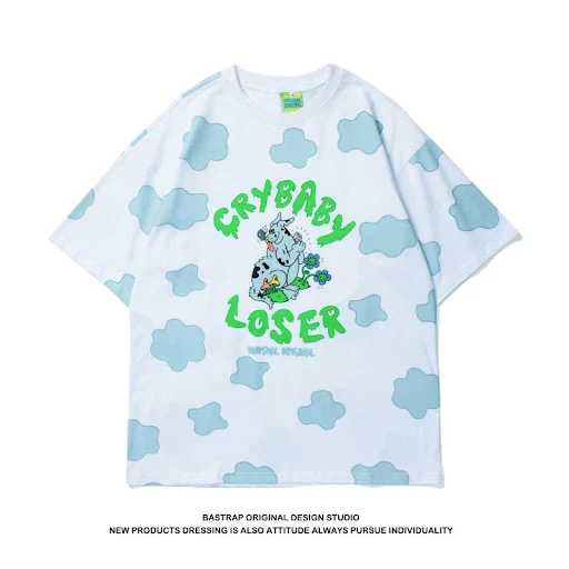 Title 8, New Cow Pattern Full Print Cartoon Couple Stude...