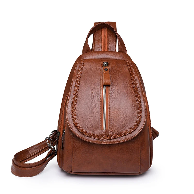 Nova Mochila Feminina de Couro Macio Grande Capacidade, Confortável e Versátil, Ideal para uso diário e viagens — foto 26
