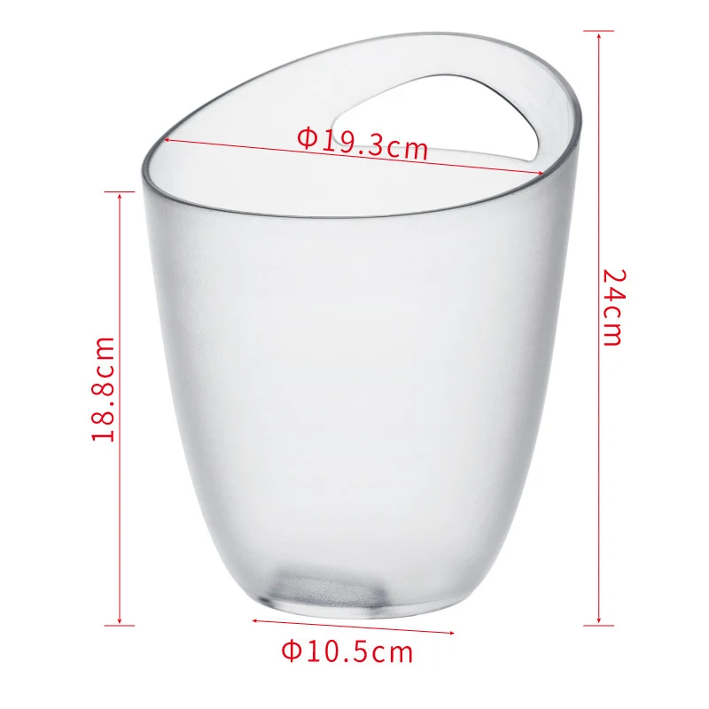 Frosted Single Side Handle Oblique Mouth Champagne Bucket – elegant chilling and serving for special occasions and celeb — photo 2