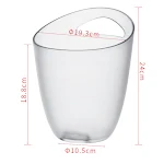 Frosted Single Side Handle Oblique Mouth Champagne Bucket – elegant chilling and serving for special occasions and celeb — photo 2