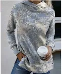 Fashion Print T-shirt Loose Hooded Sweater — photo 7