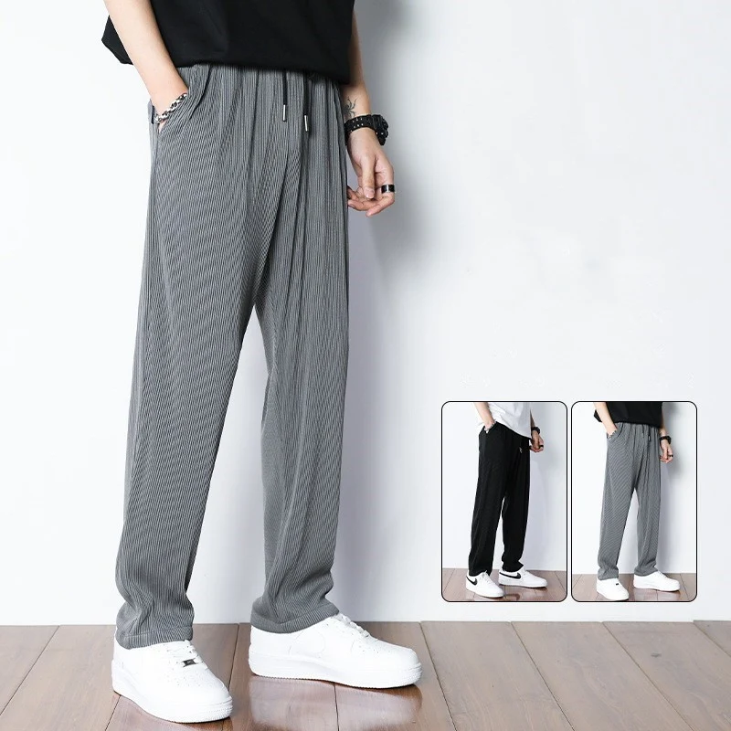 Title 2, Pantaloni Harem Casual Uomo a Gamba Larga Comf...