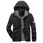 Plus Size Men's Jacket Sports Hooded Fleece Lined. Stay warm and comfortable during your workouts and outdoor activities — photo 5