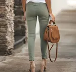 Pantalones plisados adelgazantes para mujer, cómodos y elegantes, que estilizan la figura y ofrecen un ajuste favorecedor para cualquier ocasión. — foto 4