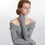 Suéter de Ombro a Ombro Outono Inverno Estilo Despojado Solto Casaco ou Blusa Interior Confortável e Versátil — foto 6