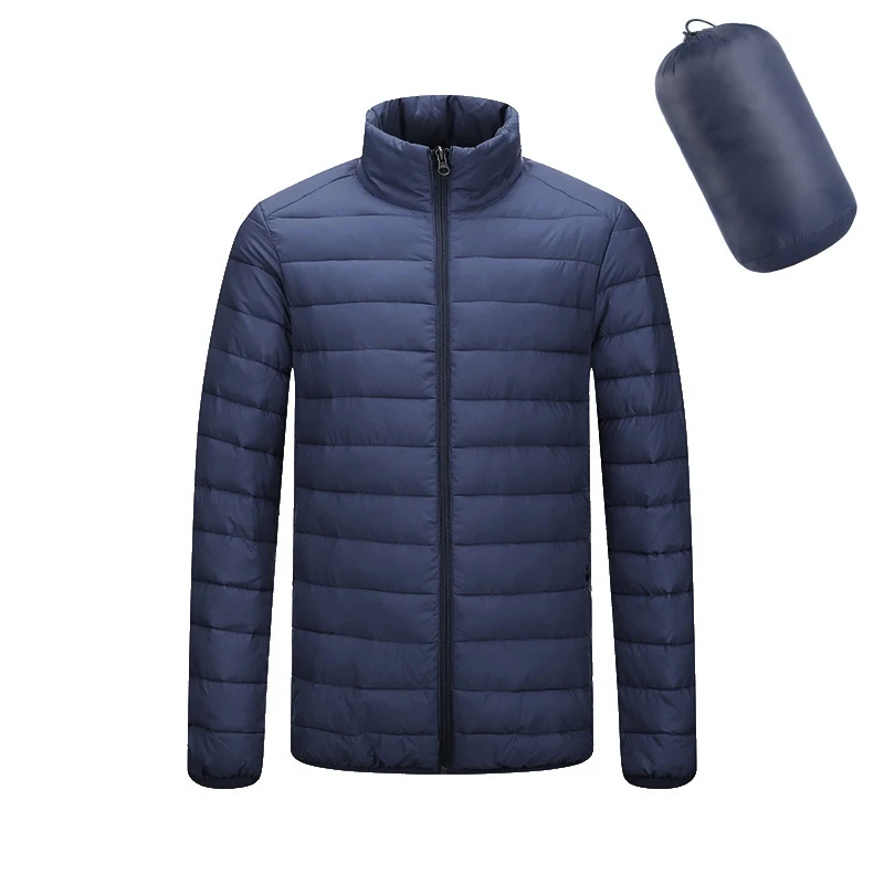 Men's Lightweight Hooded Coat Winter Warm Solid Color Zipper Jacket Fashion Portable Outerwear Top Clothing for Cold Wea — photo 11