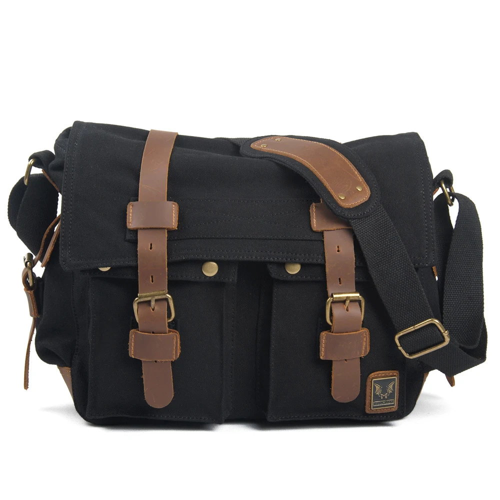 Bolsa de Ombro Masculina Crossbody em Lona. Perfeita para uso diário, resistente e estilosa. Leve seus pertences com conforto e praticidade. — foto 8