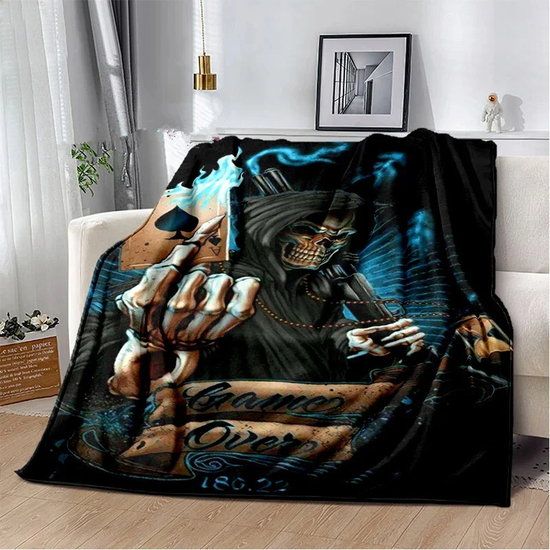 Horror Skull Series Blanket Travel Home Soft Warm Cozy Blanket Perfect for Travel or Home Decor and Use For Snuggling or — photo 18