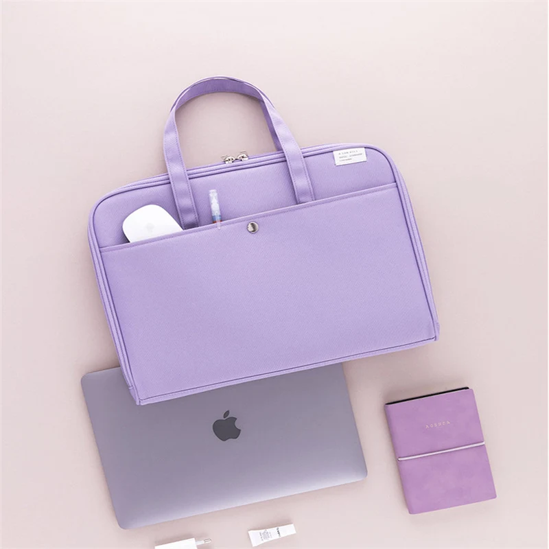Title 1, Solid Color Shock-absorbing Laptop Bag. Protect...