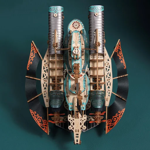 Title 6, 3D Wooden Puzzle Fantasy Spaceship "Twenty Thou...