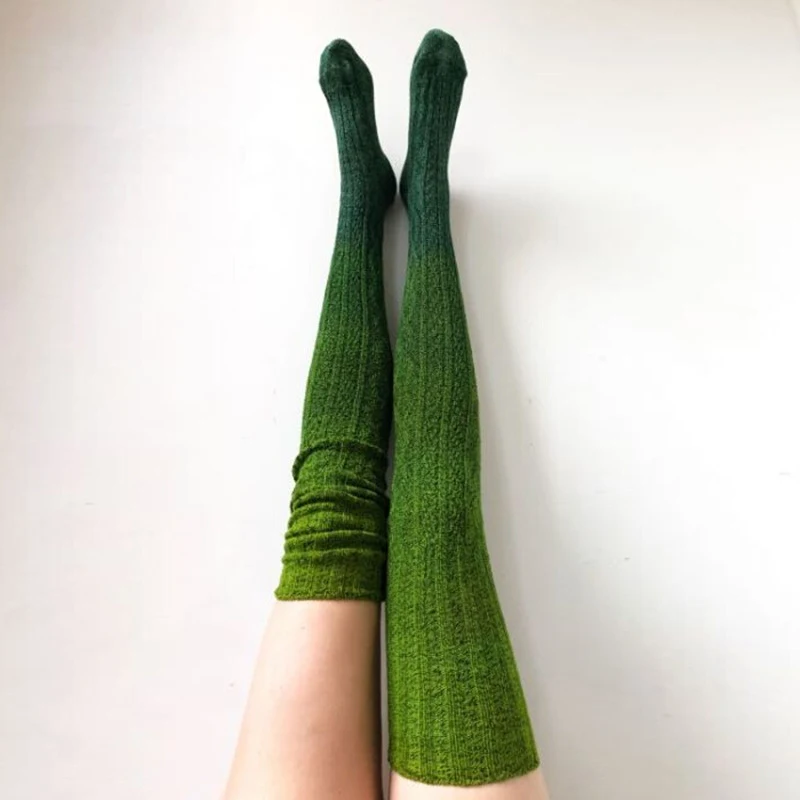 Title 29, Womens Tie-dye Knitted Long Tube Over The Knee...