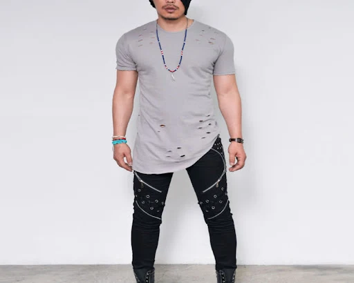 Title 8, Mens Casual Patchwork Cotton Short Sleeve Bott...