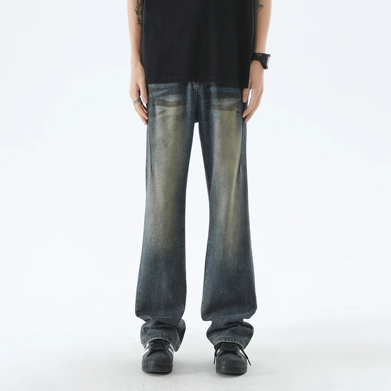 Heren Amerikaanse Retro Casual Broek Comfortabele Pasvorm Veelzijdig Draagbaar Perfect voor Dagelijks Gebruik Stijlvol en Tijdloos. — foto 1