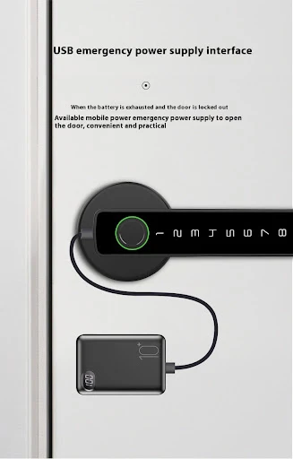 Title 13, New Smart Wooden Indoor Door Lock Single Handle...