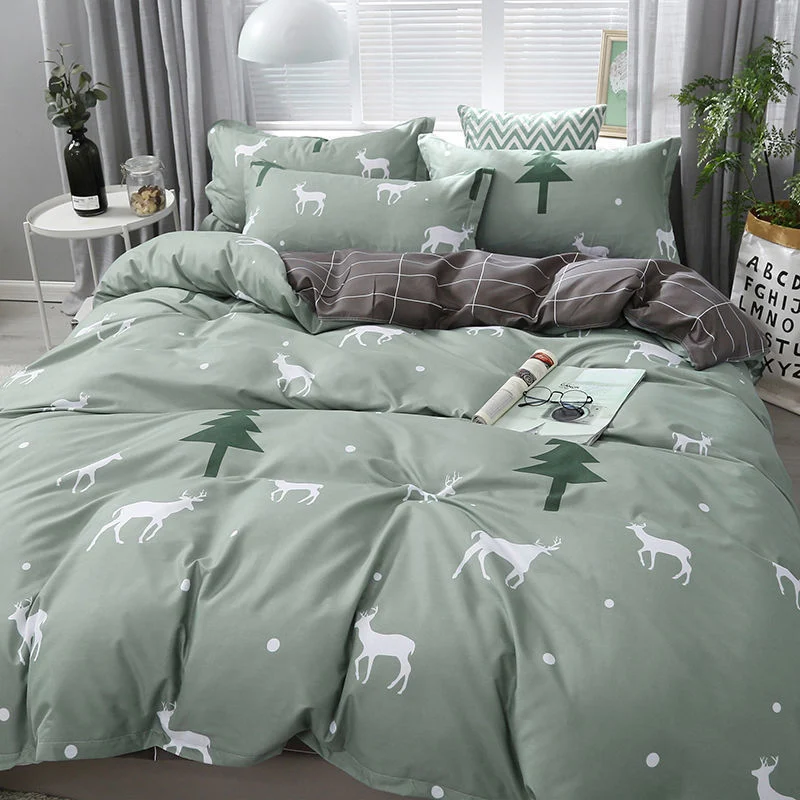 Title 6, Cartoon Bear Four-Piece Quilt Cover Sheet Beddi...