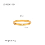 Anel feminino em aço inoxidável que não desbota. Design elegante, durabilidade e brilho constante para um visual impecável. — foto 3