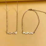 Colar com Letra de Aço Inoxidável e Pulseira Joia. Escolha sua letra para um presente personalizado. Resistente, elegante, perfeito para você ou para presentear. — foto 6