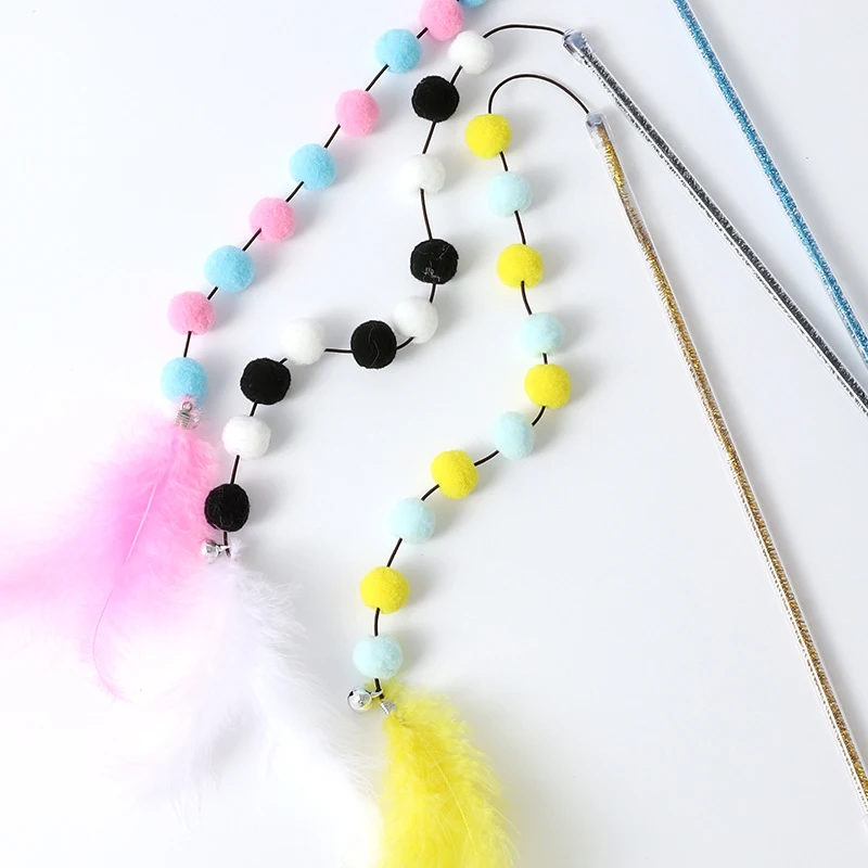 Title 1, Cat toy string wool ball feathers. Encourages n...