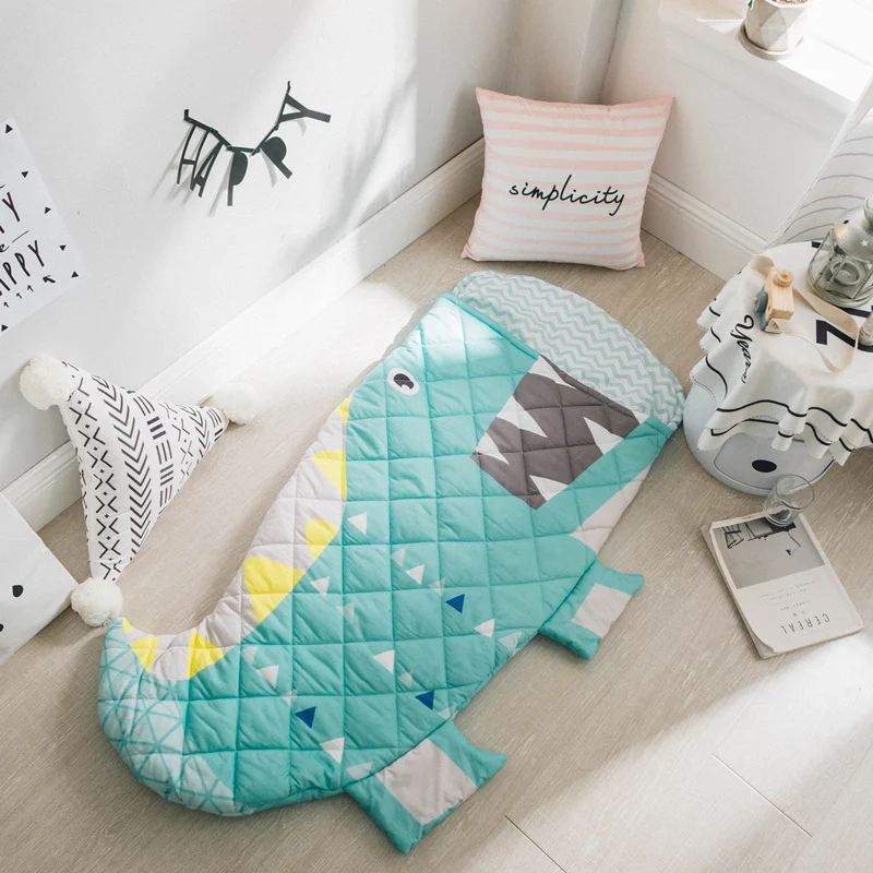 Saco de dormir infantil anti-chute de algodão com formato de animal de desenho animado, macio e seguro para bebês, noites tranquilas. — foto 3