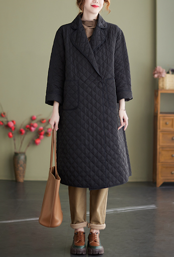Title 4, Womens Solid Color Mid-Length Cotton Coat Jack...