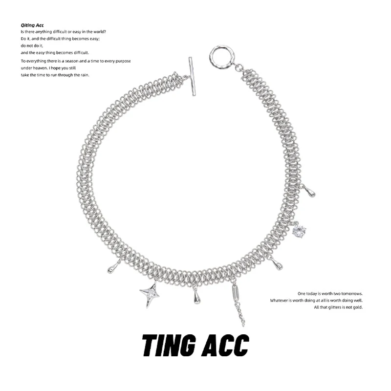 Colar feminino de zircônia em forma de gota d'água com estrela, um acessório elegante para realçar a beleza e adicionar um toque de brilho. — foto 9