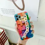 3D square rainbow bracelet