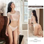 Intimo aderente trasparente ad alta elasticità. Comfort e libertà di movimento garantiti. Perfetto per una vestibilità sensuale e impeccabile. — foto 6
