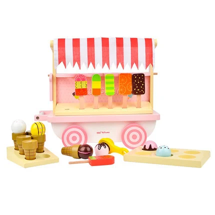 Carrinho de sorvete de brinquedo para meninas Casa de brincar Conjunto de sorvete Carro de simulação Brinquedo educativo e divertido. — foto 1