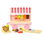 Carrinho de sorvete de brinquedo para meninas Casa de brincar Conjunto de sorvete Carro de simulação Brinquedo educativo e divertido. — foto 1