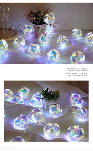 Title 3, Laser Rose Windmill Lamp String Create a magica...