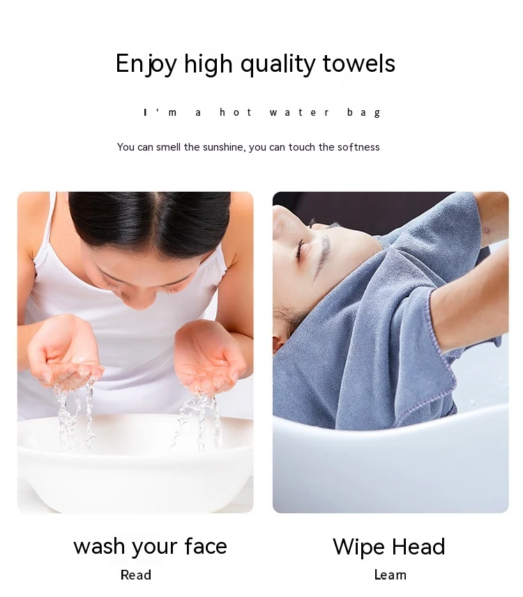 Title 2, Coral Fleece Wide Striped Edge Soft Absorbent T...