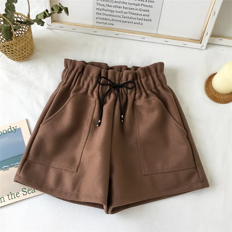 Title 6, Damen High Waist A-Linie Boot-Shorts mit weitem...