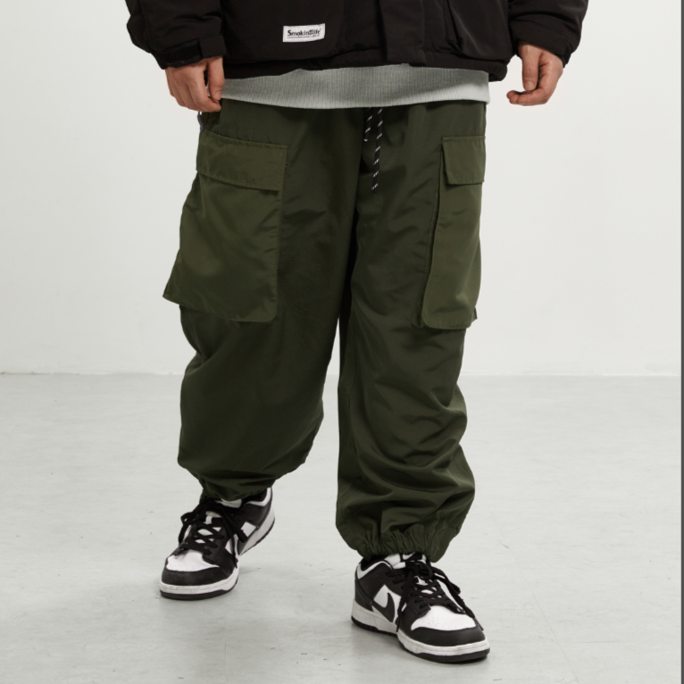 Title 6, Mens Loose Straight Leg Pants with Adjustable ...