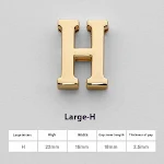 Acessórios de hardware com letras inglesas perfuradas U Perforated 26, perfeitos para artesanato, decoração e personalização de projetos. — foto 17