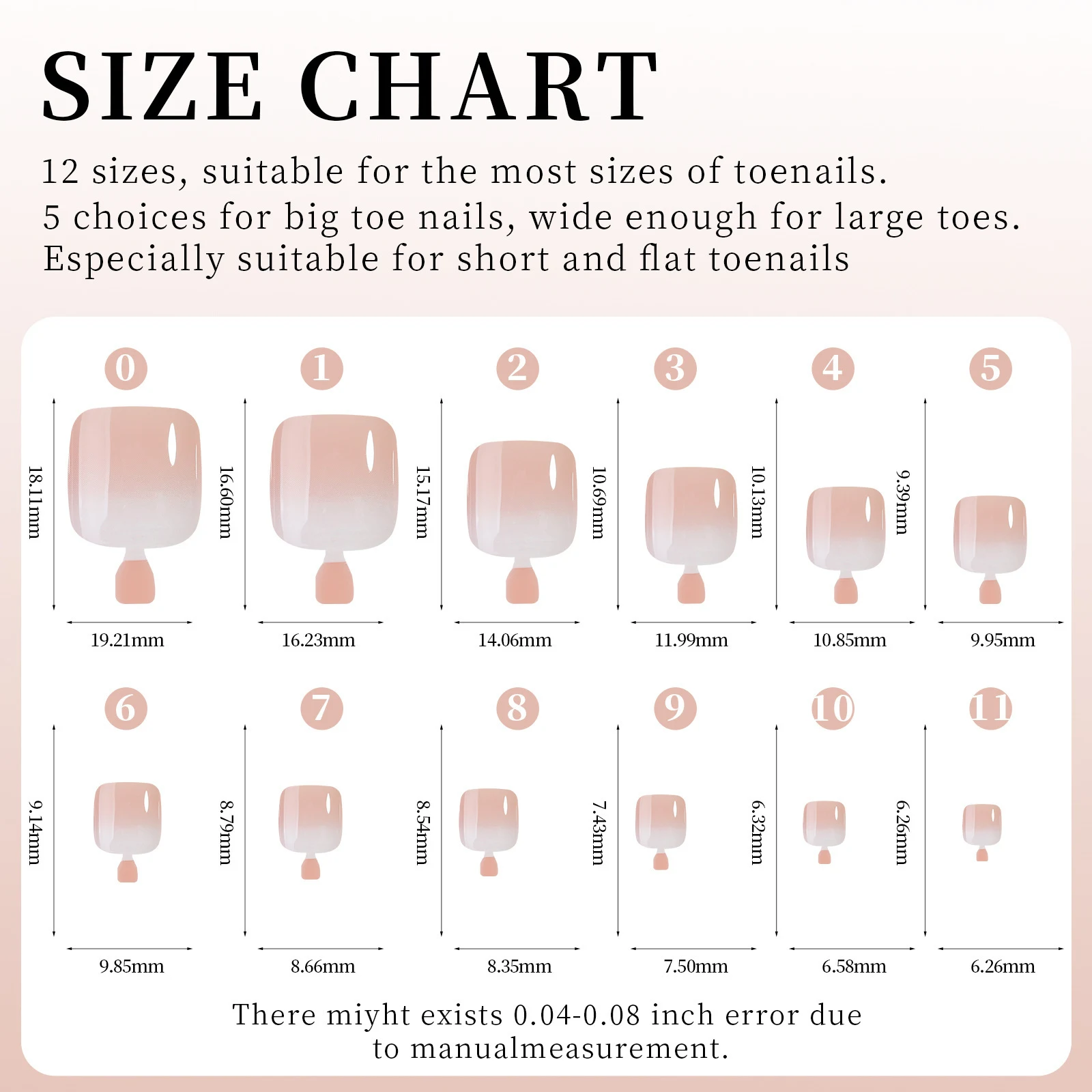French Nail Finished Wear Nail Frosted Toe Nail Patch for easy, instant application, providing a long-lasting, beautiful — photo 1