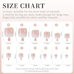 French Nail Finished Wear Nail Frosted Toe Nail Patch for easy, instant application, providing a long-lasting, beautiful — photo 1