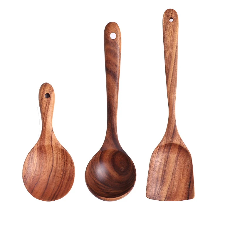 Title 16, Japanese Style Wooden Nonstick Soup Spoon Spatu...