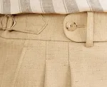 Calças de terno casuais com pregas duplas e cintura alta, corte reto para um visual elegante e confortável, perfeitas para diversas ocasiões. — foto 5