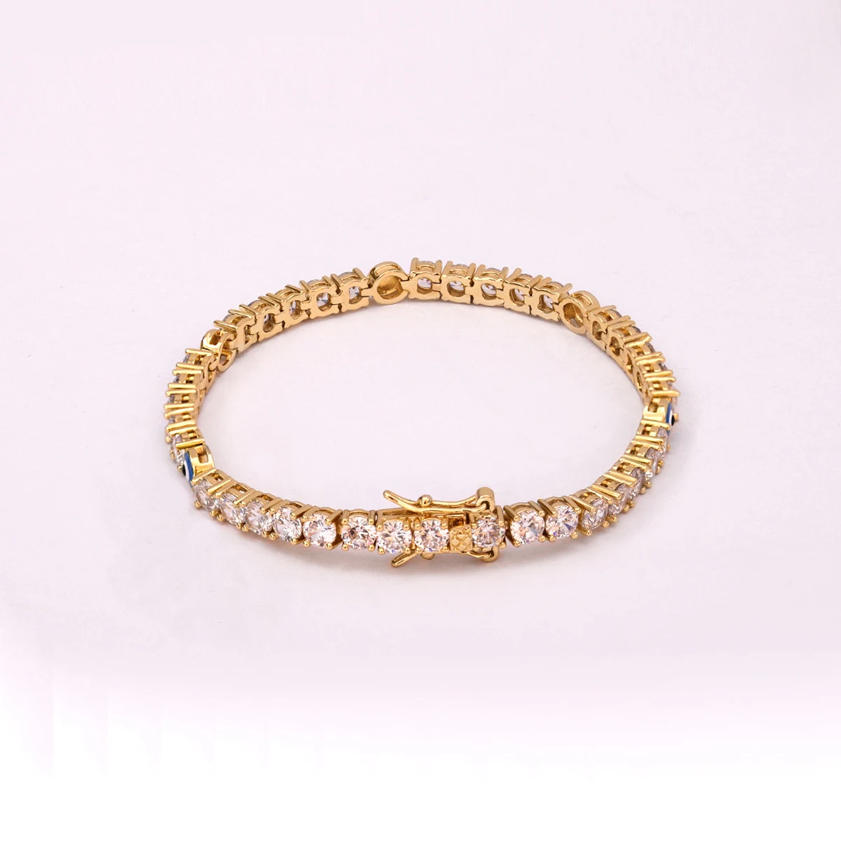 Pulseira Hip-hop Tennis Chain de Joias Europeias e Americanas, personalidade marcante. Ideal para um visual moderno e autêntico. — foto 5