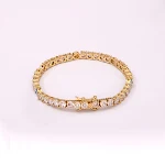 Pulseira Hip-hop Tennis Chain de Joias Europeias e Americanas, personalidade marcante. Ideal para um visual moderno e autêntico. — foto 5