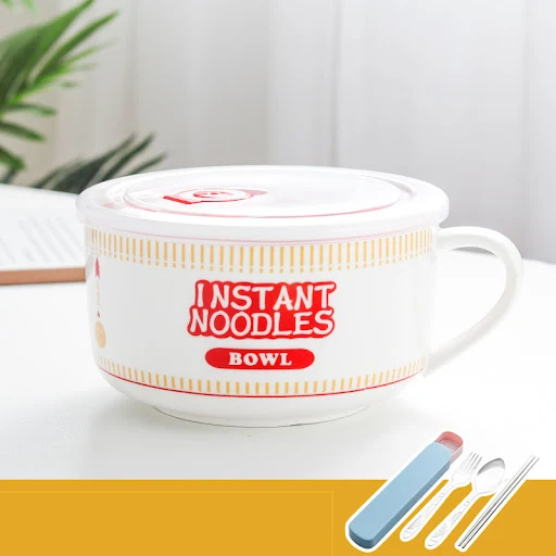 Title 16, Japanese Creative Ceramic Instant Noodle Bowl W...