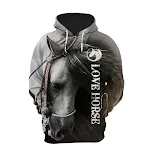 Moletom com capuz com estampa digital 3D de cavalos no estilo europeu e americano, perfeito para um visual moderno, confortável e estiloso. — foto 13