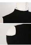 Lace-up Slip-shoulder Knitted Sweater Dress, a stylish and comfortable choice for a modern look, perfect for various occ — photo 9