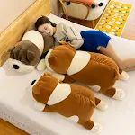 Boneca de pelúcia criativa de cachorro Shar Pei, macia e fofa, perfeita para abraçar e brincar. Um presente ideal para crianças e amantes de cães. — foto 7