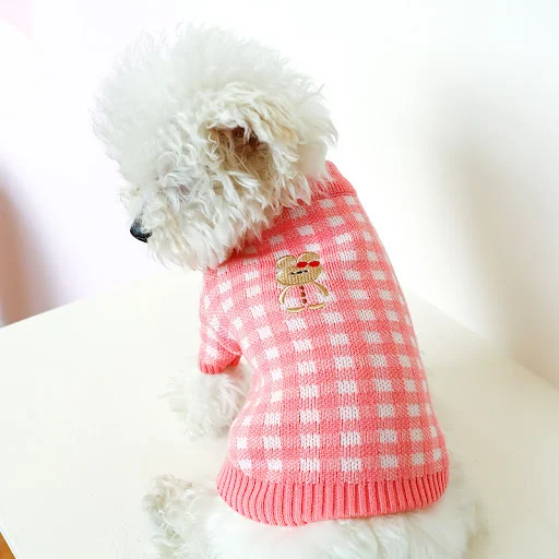 Title 7, Bowknot Dog Clothes Cat Costume Hollow Knit Dog...