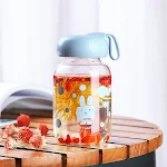 Home Portable Cute Transparent Glass Cup. A charming and convenient glass for enjoying your drinks at home or on the go, — photo 6