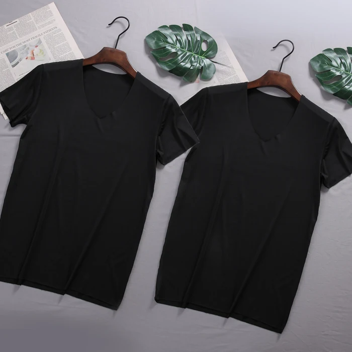 Title 15, T-shirt uomo seamless Scollo a V Taglio vivo Ma...