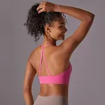 Brushed double-sided nylon solid color beauty back cross sports underwear for ultimate comfort, support, and a flatterin — photo 18