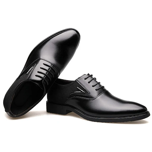 Title 7, Pointed Toe Mens Business Formal Breathable Le...